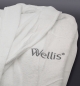 Preview: Bademantel "M" (120 cm) Weiß mit Wellis Logo